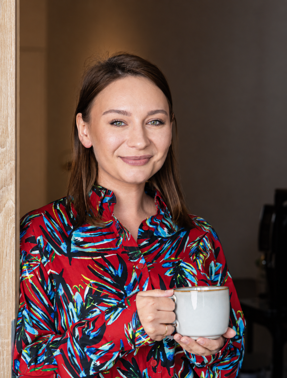 Joanna Rudziewicz z kubkiem